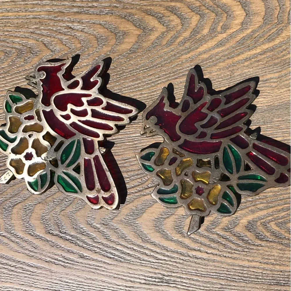 Cast iron cardinal trivets 🖤 vintage 🖤 antique 🖤